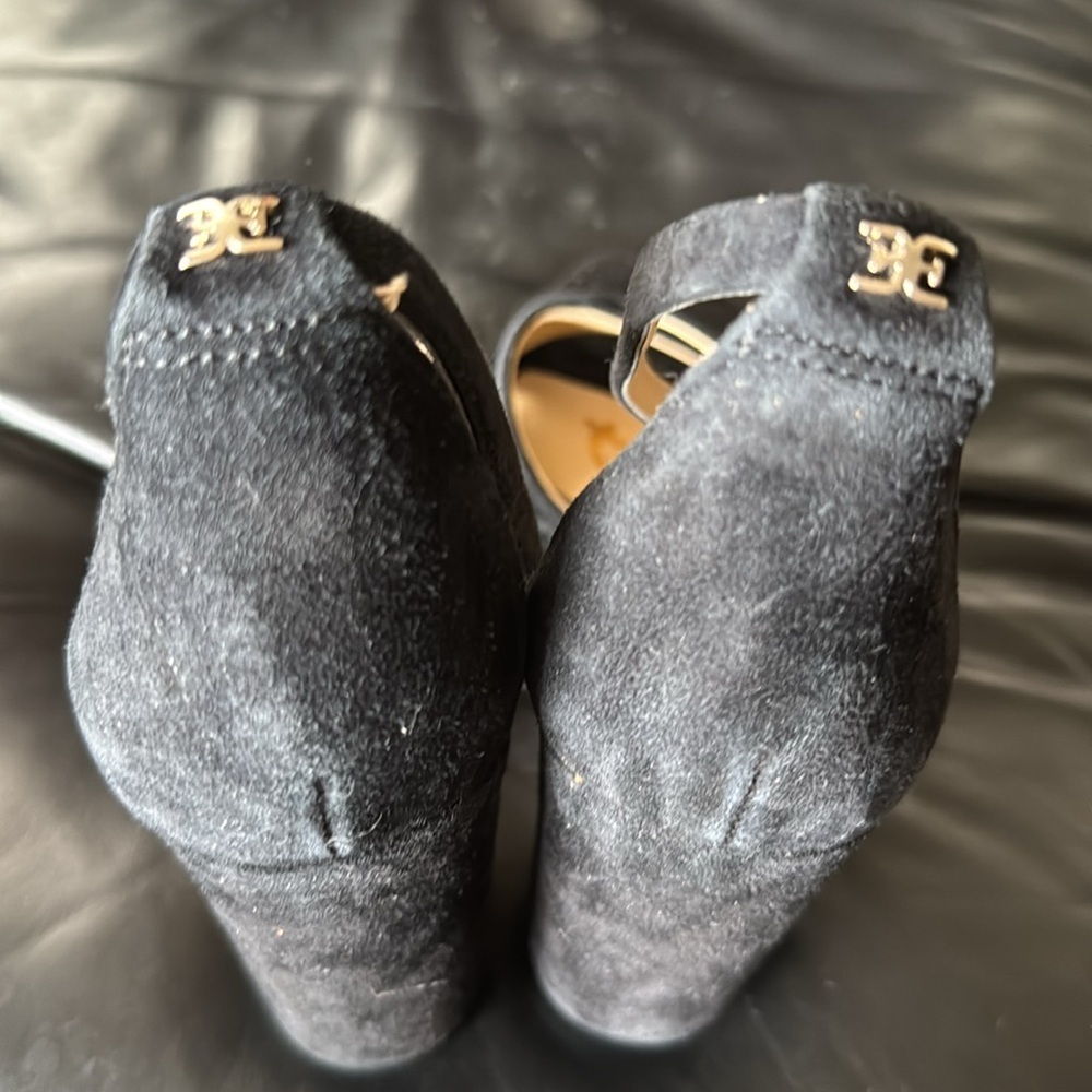 Sam Edelman Yancy - Black Suede Block Heel - Multiple Sizes - Picture 11 of 14